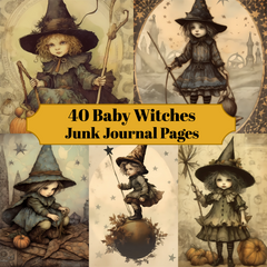 Baby Witches Junk Journal Pages - CraftNest
