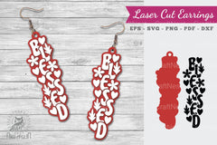Blessed Lasercut Earrings SVG Design Bundle - CraftNest - Digital Crafting and Art