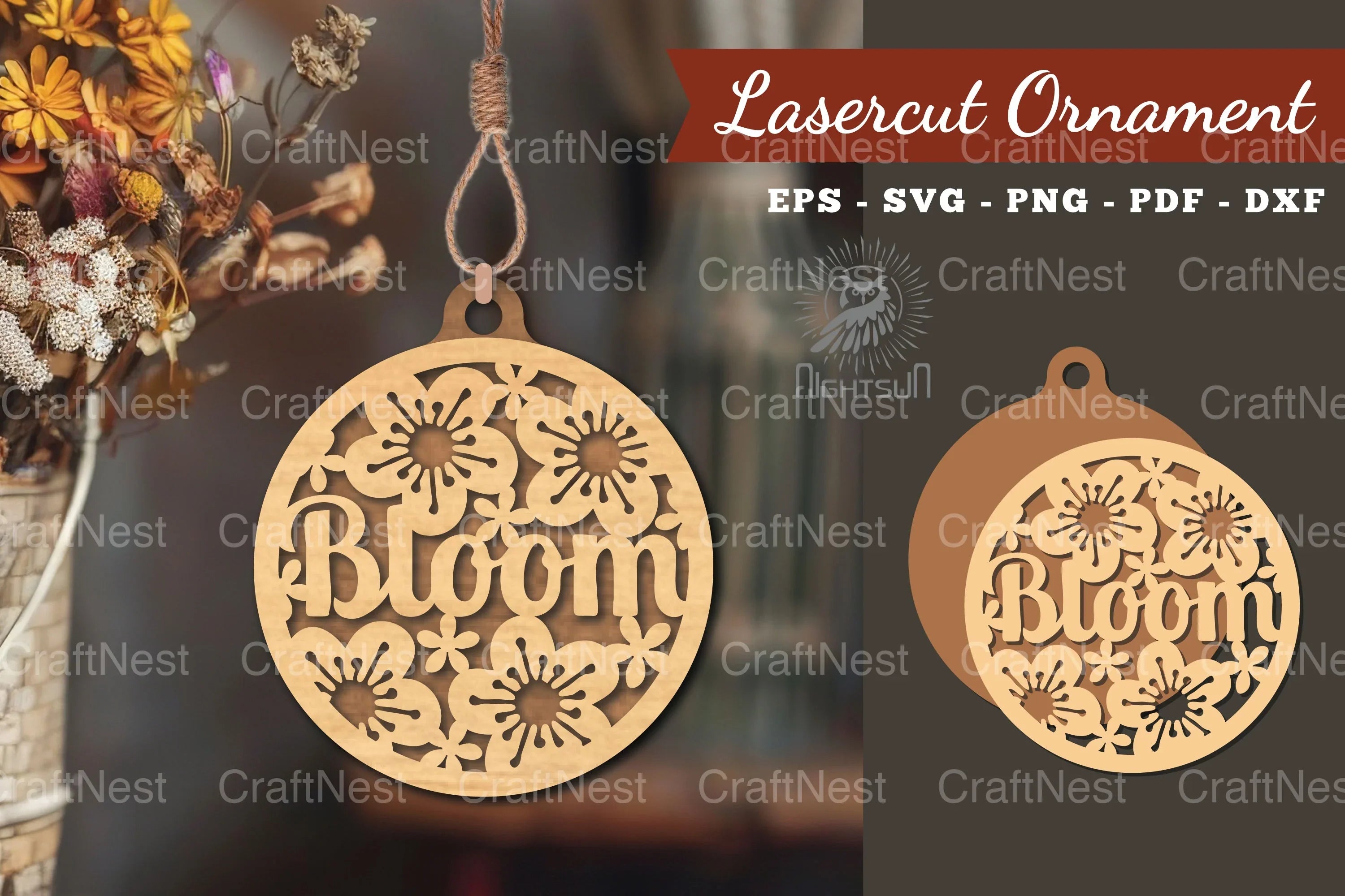 Bloom Laser Cut Ornament Clipart Bundle - CraftNest - Digital Crafting and Art