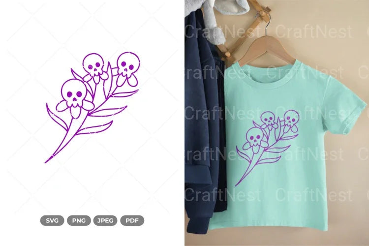 Blooming Skull SVG Bundle - CraftNest - Digital Crafting and Art