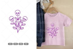 Blooming Skull Clipart Bundle - CraftNest - Digital Crafting and Art