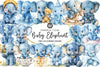 Blue Baby Elephant Clipart Bundle