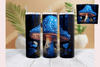 Blue Glowing 3D Mushroom Tumbler Wrap Bundle