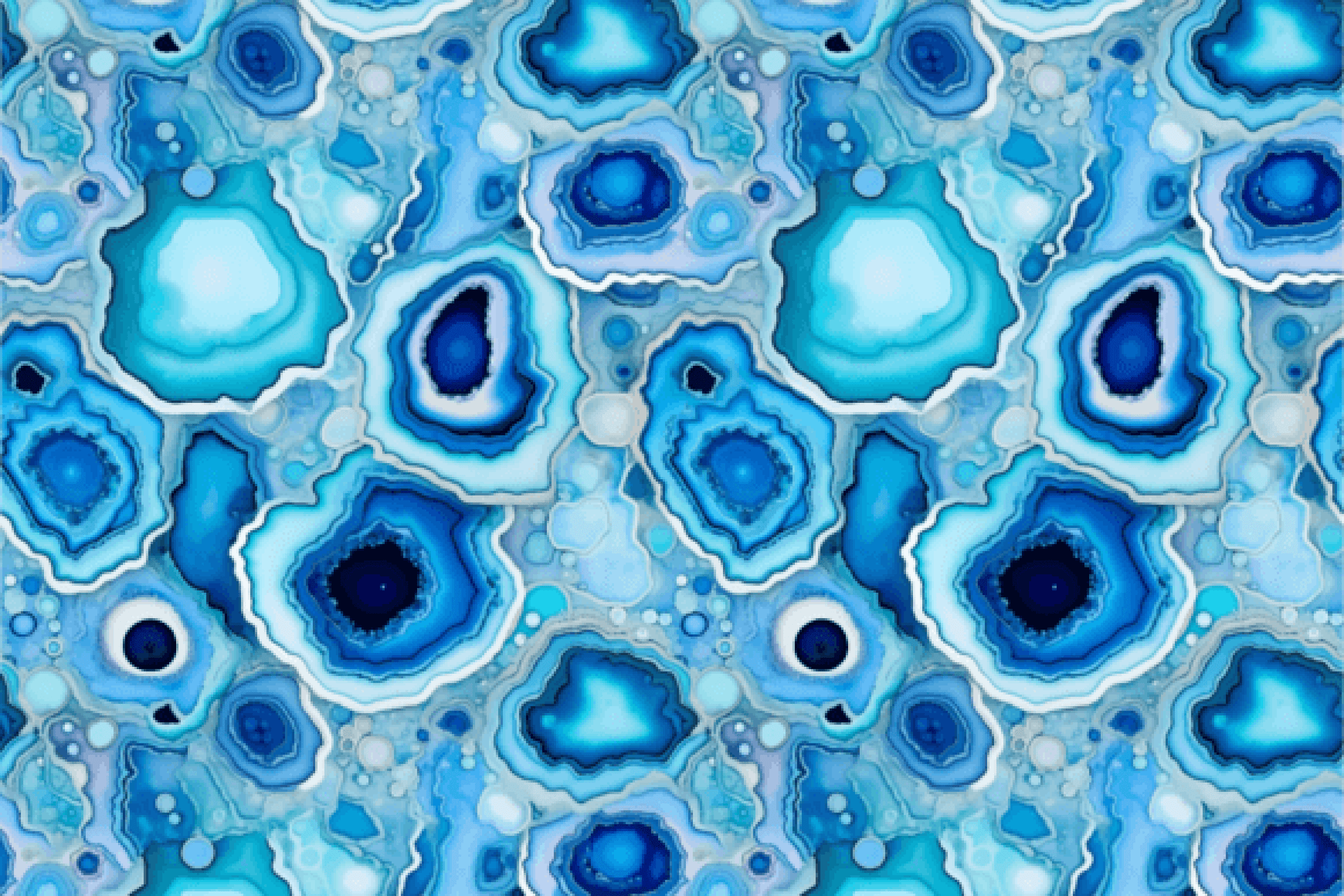 Blue Gold Silver Agate Seamless Digital Paper - CraftNest - Digital Crafting and Art