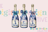 Blue Coquette Champagne Clipart Bundle