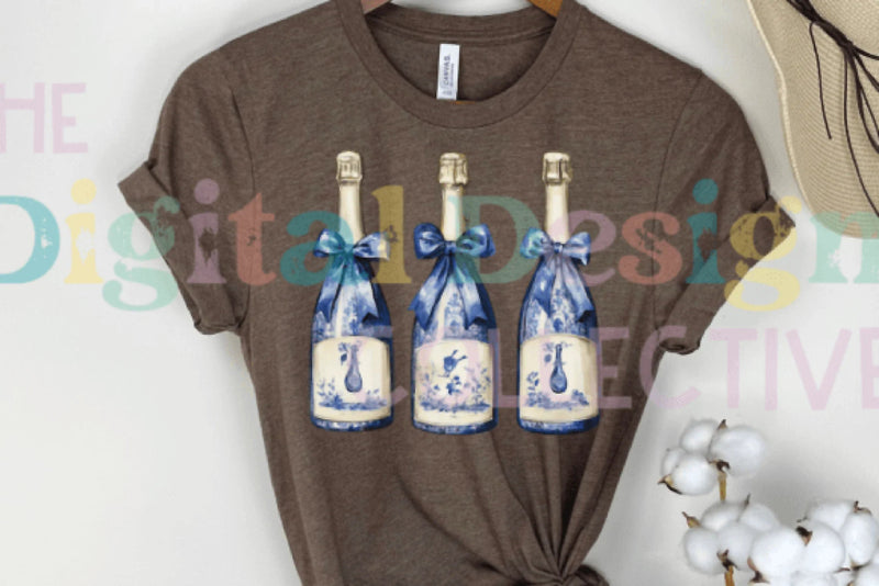Blue Coquette Champagne Clipart Bundle - CraftNest - Digital Crafting and Art