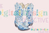 Blue Floral Cowgirl Boot Clipart Bundle