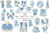 Blue Cottage Charm Clipart Bundle