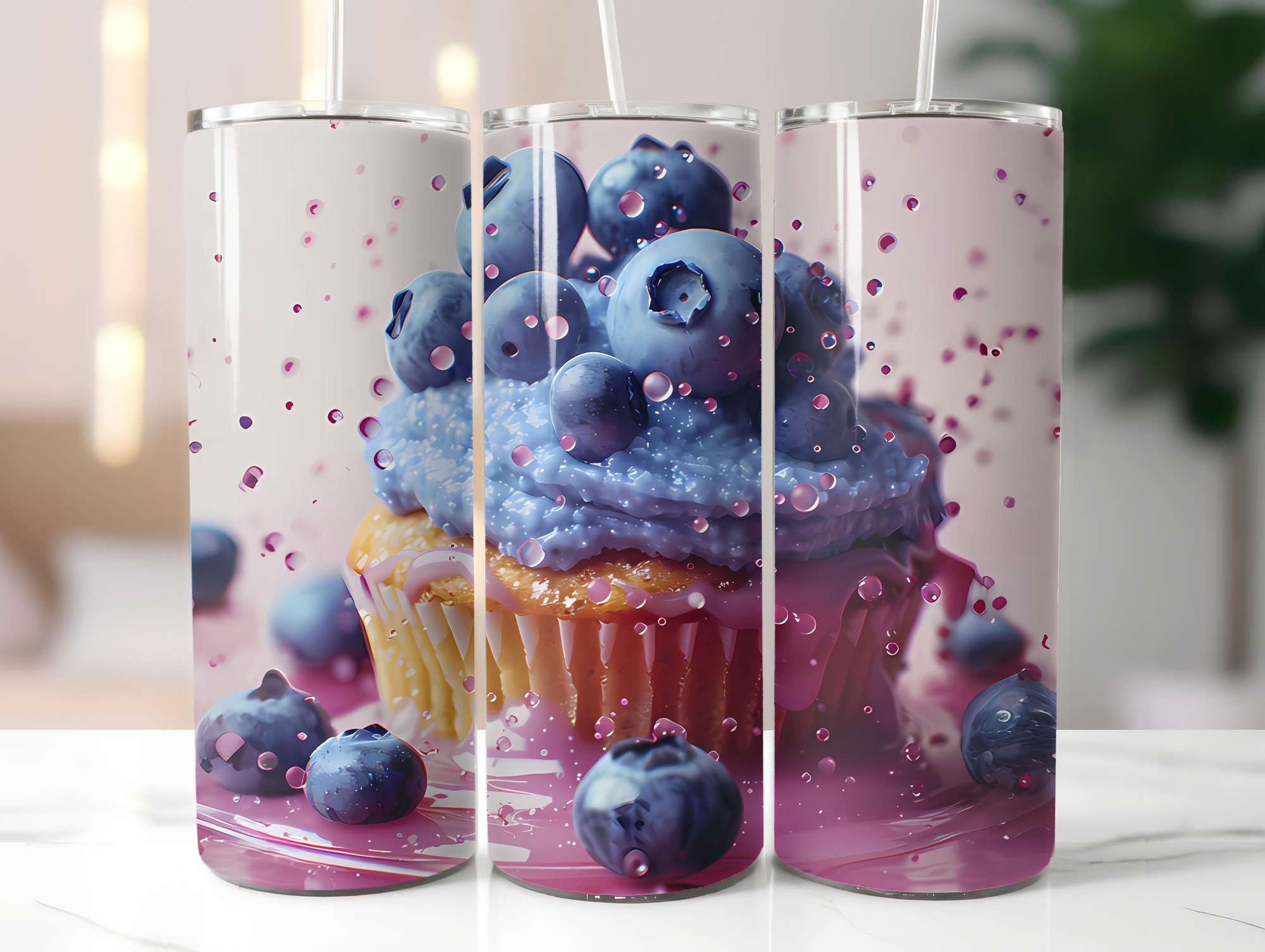 Blueberry 1 Tumbler Wrap - CraftNest - Digital Crafting and Art