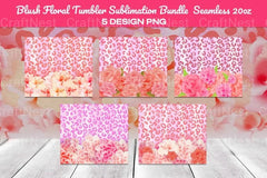 Blush Floral Tumbler Seamless Clipart Bundle - CraftNest - Digital Crafting and Art