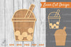 Boba Drink Laser Cut Decoration Clipart Bundle
