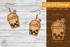 Boba Drink Laser Cut Earrings Clipart Bundle