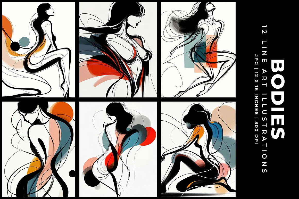 Line Art Bodies - Wall Art - CraftNest - Digital Crafting and Art