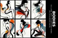 Line Art Bodies - Wall Art - CraftNest - Digital Crafting and Art