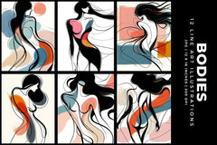 Line Art Bodies - Wall Art - CraftNest - Digital Crafting and Art