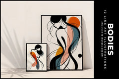 Line Art Bodies - Wall Art - CraftNest - Digital Crafting and Art