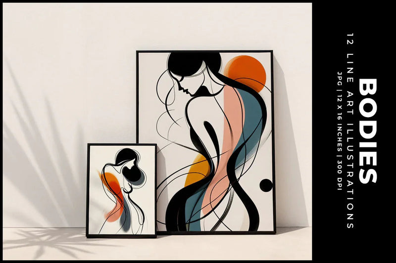 Line Art Bodies - Wall Art - CraftNest - Digital Crafting and Art