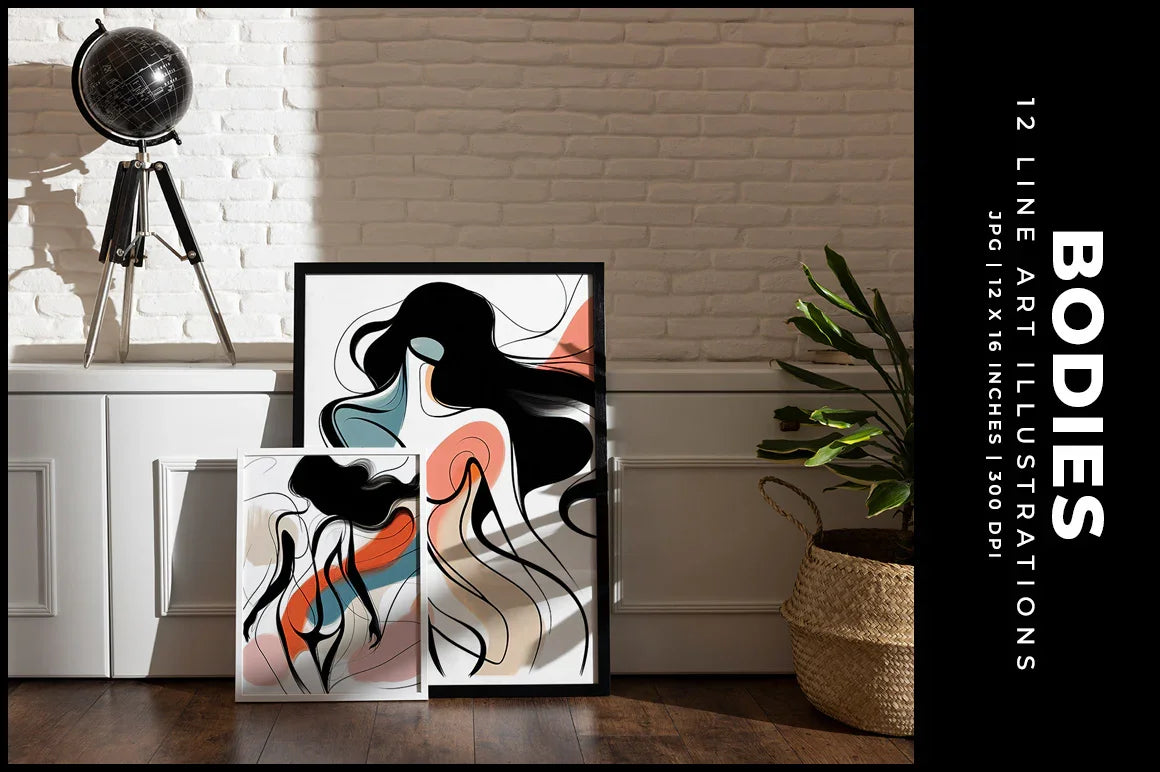 Line Art Bodies - Wall Art - CraftNest - Digital Crafting and Art