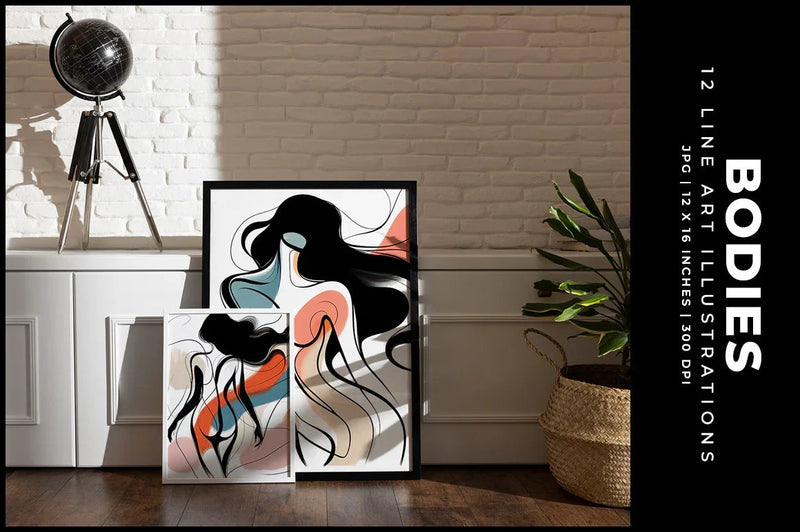 Line Art Bodies - Wall Art - CraftNest - Digital Crafting and Art