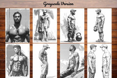 Bodybuilder Coloring Books - CraftNest - Digital Crafting and Art