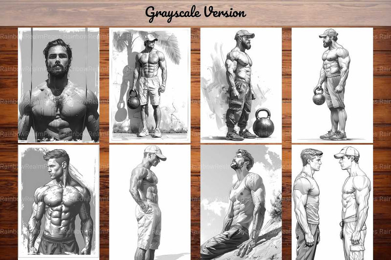 Bodybuilder Coloring Books - CraftNest - Digital Crafting and Art