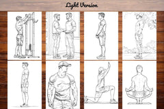 Bodybuilder Coloring Books - CraftNest - Digital Crafting and Art