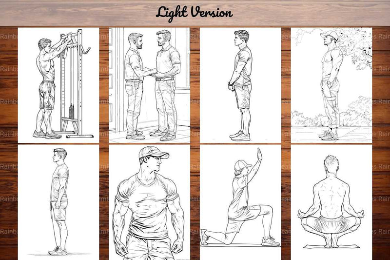 Bodybuilder Coloring Books - CraftNest - Digital Crafting and Art