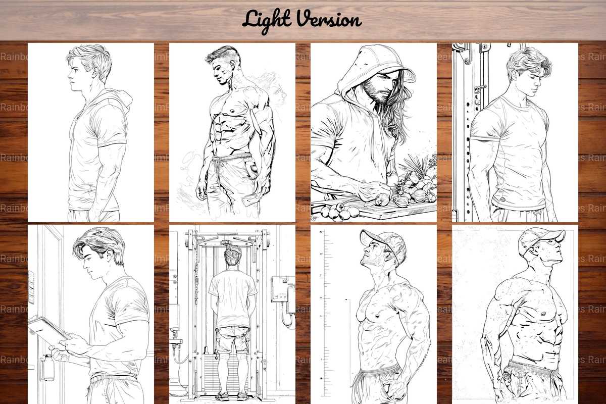 Bodybuilder Coloring Books - CraftNest - Digital Crafting and Art
