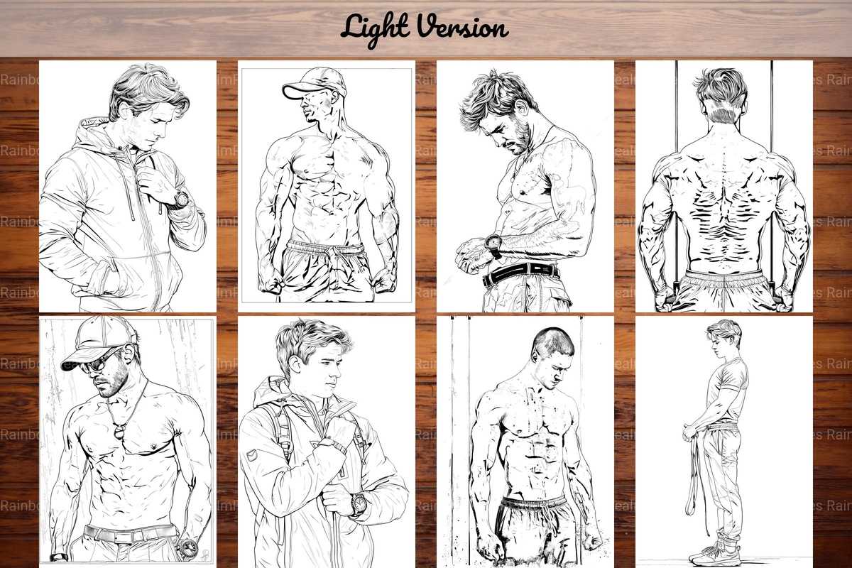 Bodybuilder Coloring Books - CraftNest - Digital Crafting and Art
