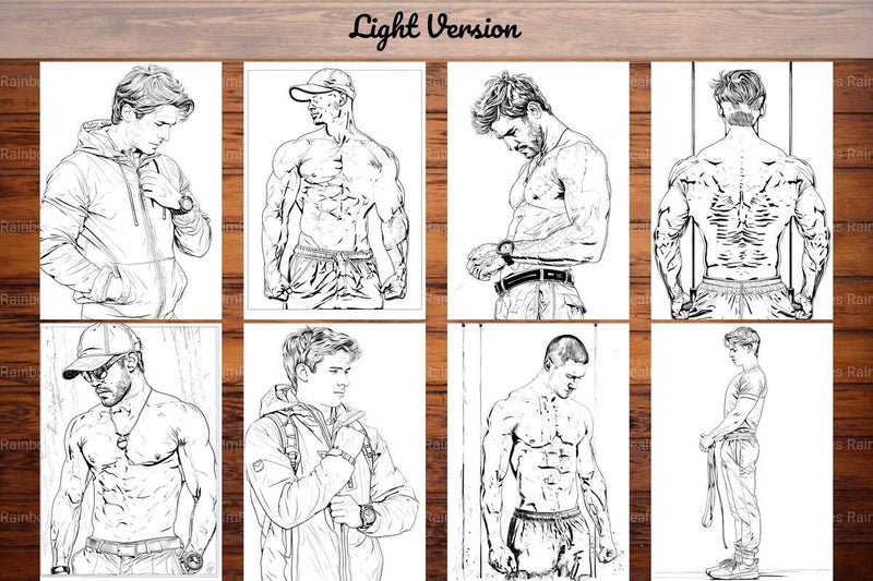 Bodybuilder Coloring Books - CraftNest - Digital Crafting and Art