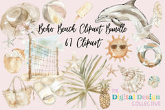 Boho Beach Clipart Bundle - CraftNest - Digital Crafting and Art
