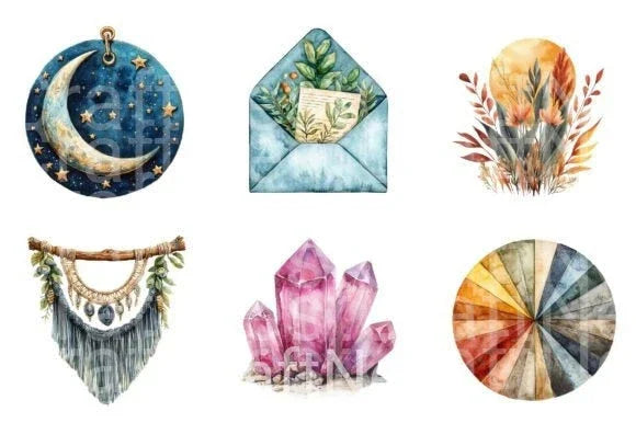 Boho Planner Lover Clipart Bundle - CraftNest - Digital Crafting and Art