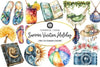 Boho Summer Vacation Holiday Clipart Bundle