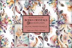 Boho Crystals Junk Journal Papers - CraftNest - Digital Crafting and Art