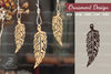 Boho Feather Laser Cut Ornament Clipart Bundle