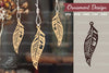 Boho Feather Laser Cut Ornament Clipart Bundle