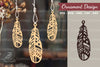 Boho Feather Laser Cut Ornament Clipart Bundle
