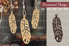 Boho Feather Laser Cut Ornament Clipart Bundle