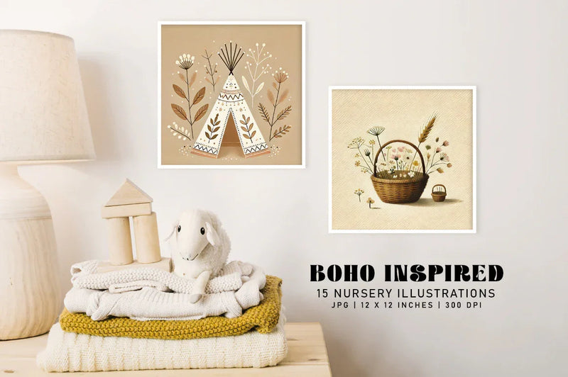 Boho Inspired - Nursery - CraftNest - Digital Crafting and Art