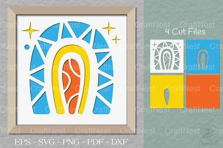Boho Rainbow 3D Light Box Clipart Bundle - CraftNest - Digital Crafting and Art