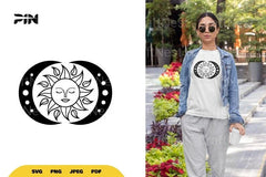 Boho Sun and Moon SVG Bundle - CraftNest - Digital Crafting and Art