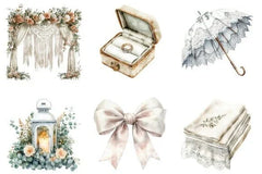 Boho Wedding Clipart Bundle 99 - CraftNest - Digital Crafting and Art