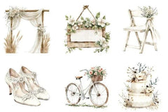 Boho Wedding Clipart Bundle 99 - CraftNest - Digital Crafting and Art