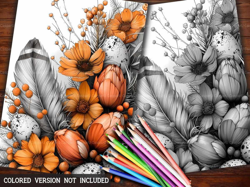 Boho Easter Coloring Books - CraftNest
