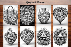 Boho Valentines Day Coloring Books - CraftNest