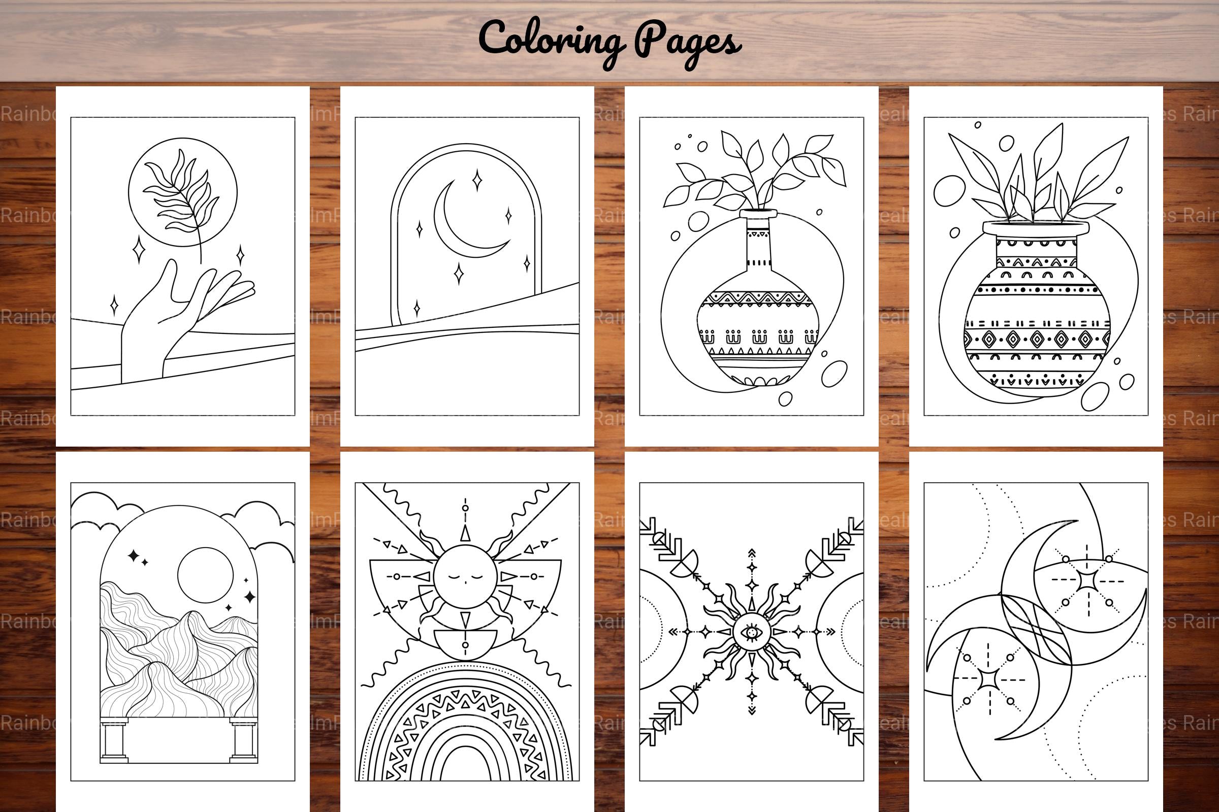 Minimalist Boho Coloring Book