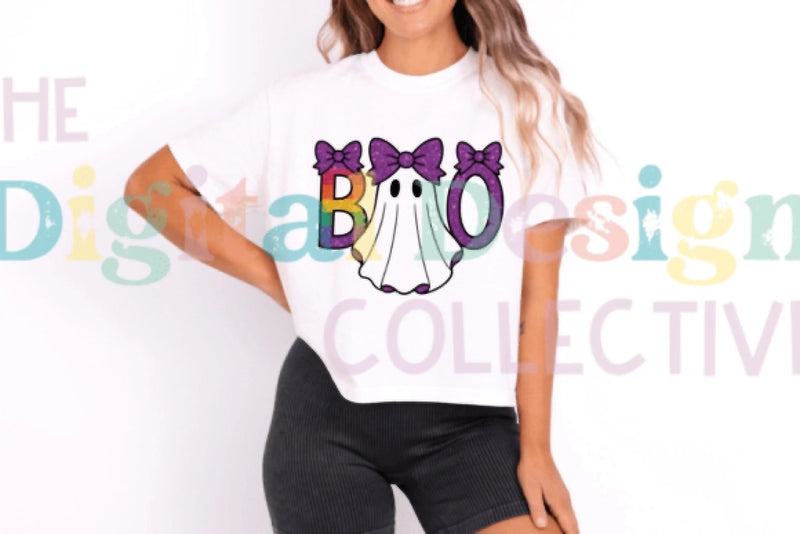 Cute Boo Ghost Coquette Halloween Clipart Bundle - CraftNest - Digital Crafting and Art