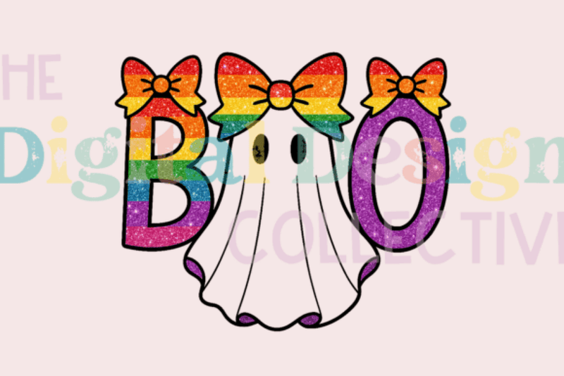 Cute Boo Ghost Coquette Halloween Clipart Bundle - CraftNest - Digital Crafting and Art