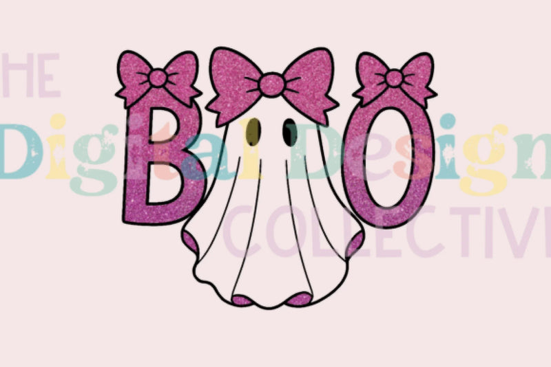 Cute Boo Ghost Coquette Halloween Clipart Bundle - CraftNest - Digital Crafting and Art