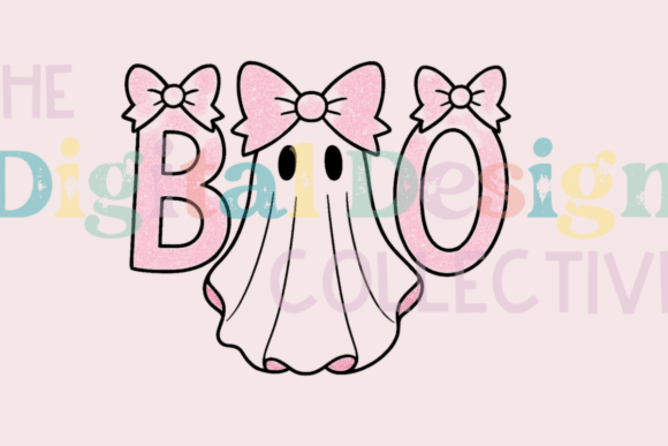 Adorable Boo Ghost Coquette Halloween Clipart Bundle